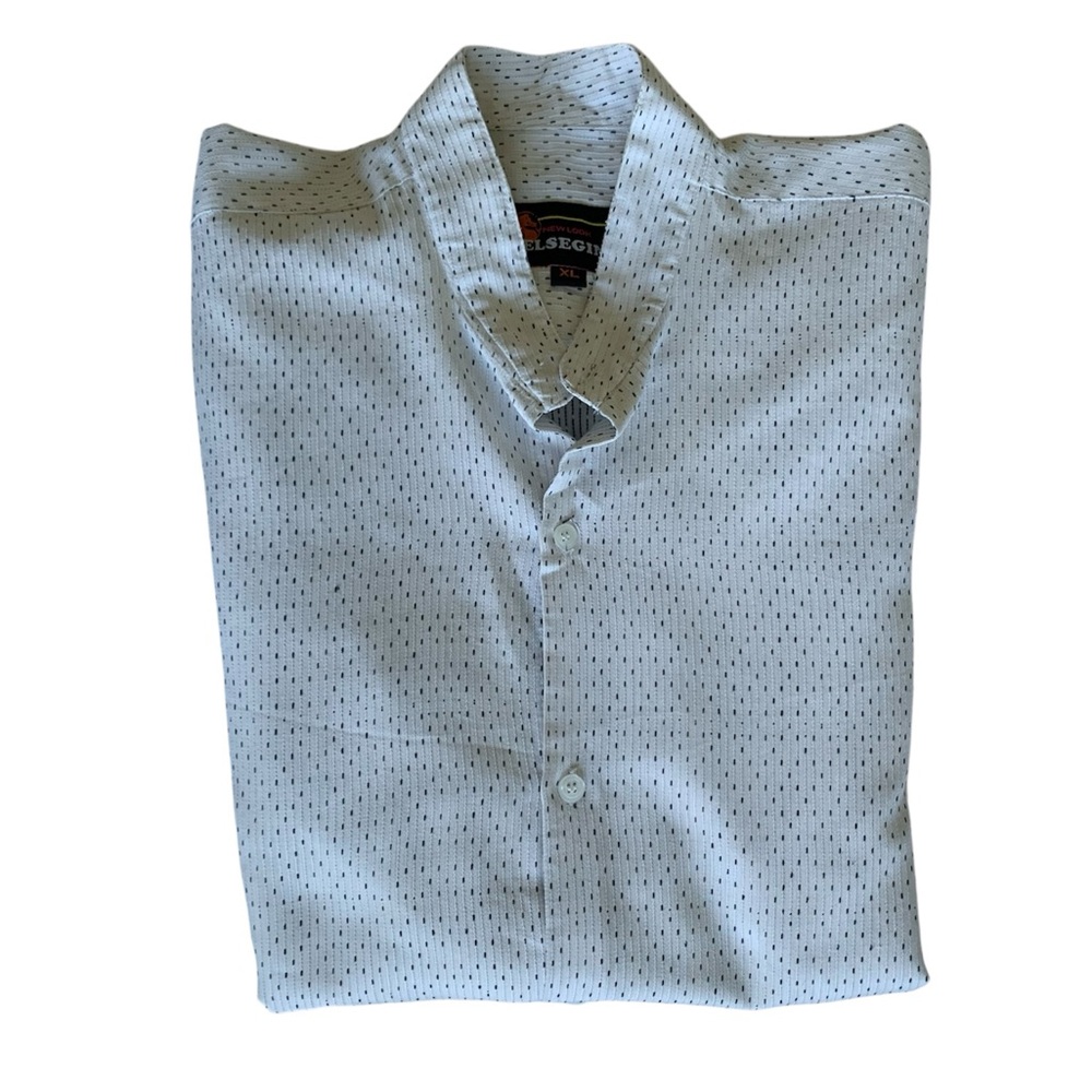 New Look White and Black Dotted Shirt